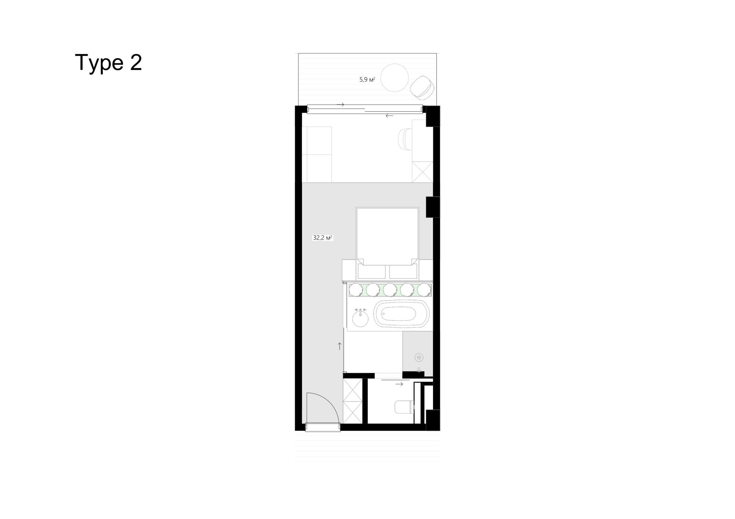 Эксклюзивные апартаменты 1-спал. в Убуде, Бали — EW1212